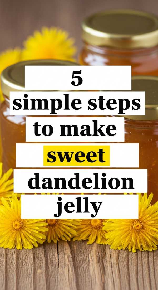 5 Simple Steps To Make Sweet Dandelion Jelly 69f47a024e62f