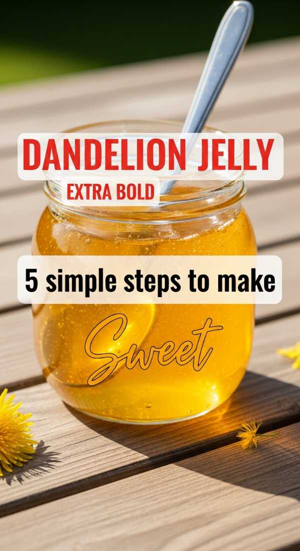 5 Simple Steps To Make Sweet Dandelion Jelly 69f5d52f35efe