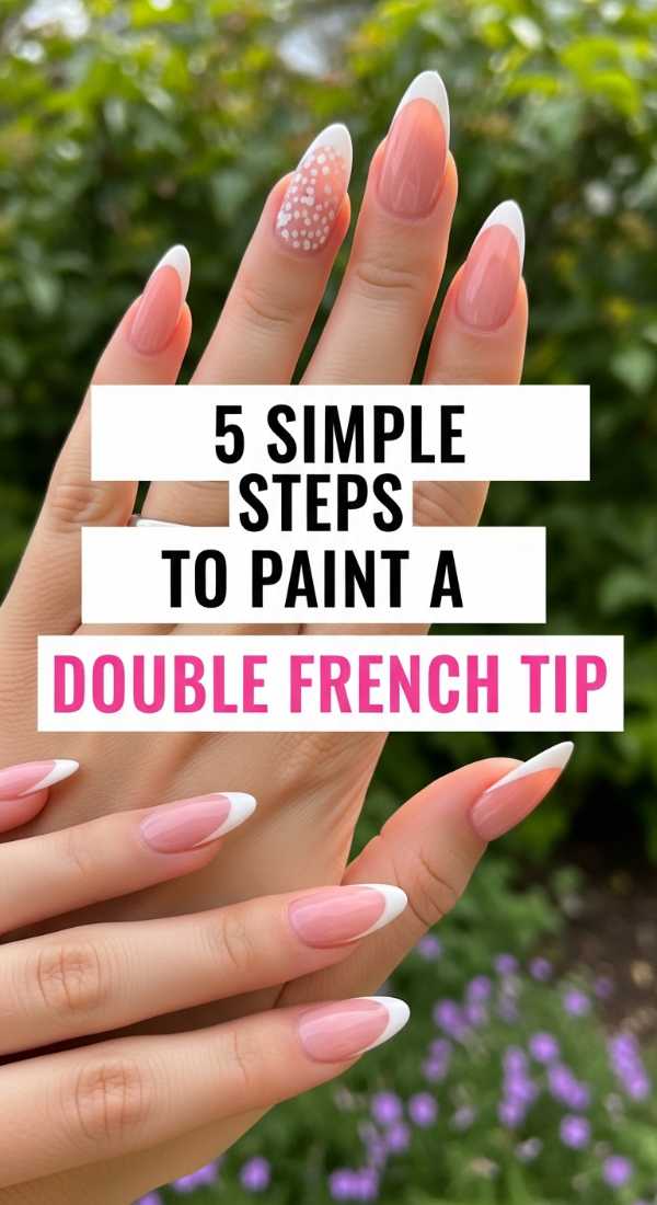 5 Simple Steps To Paint A Double French Tip 6a1a997ab1763