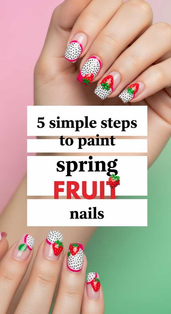 Beyond the Polish: The Boldest 2026 Nail Designs Redefining Manicures 5 Simple Steps To Paint Spring Fruit Nails 69ff59570de89
