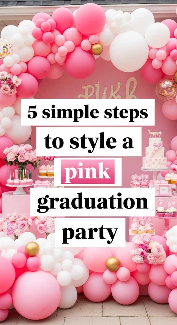 5 Simple Steps To Style A Pink Graduation Party 6a0de73b3ffdc