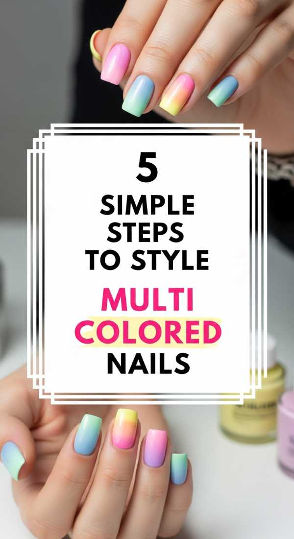 5 Simple Steps To Style Multi Colored Nails 6a0f0bac6d517