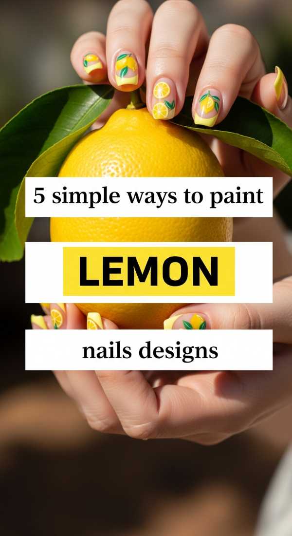 5 Simple Ways To Paint Lemon Nails Designs 6a0595cb6491b