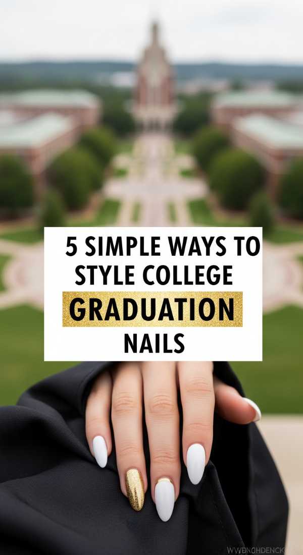 5 Simple Ways To Style College Graduation Nails 6a05a14b529d7