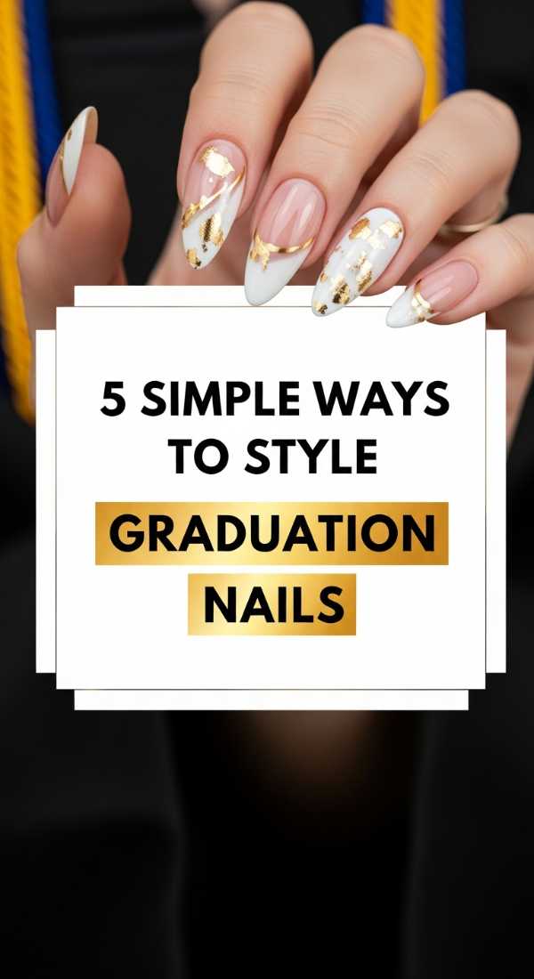 5 Simple Ways To Style Graduation Nails 6a059cc059b2d