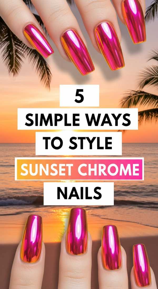5 Simple Ways To Style Sunset Chrome Nails 6a05a1433cec9