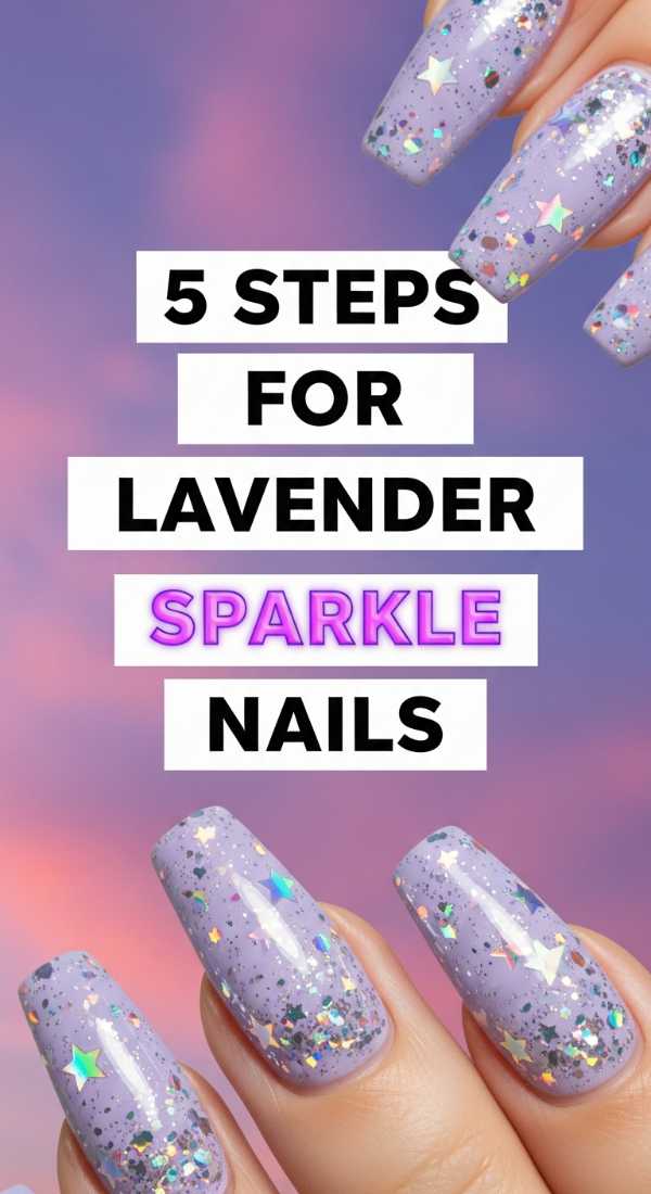 The 2026 Nail Edit: Aesthetic Styles You'll Be Seeing Everywhere 5 Steps For Lavender Sparkle Nails 69ff5aaef2092