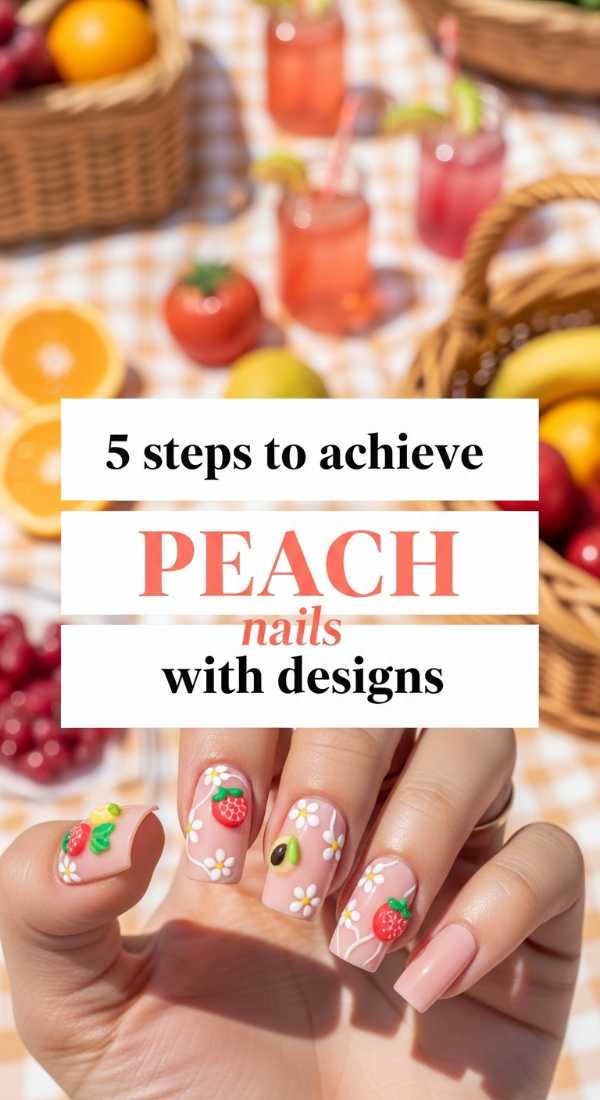 5 Steps To Achieve Peach Nails With Designs 6a058db8d72a6