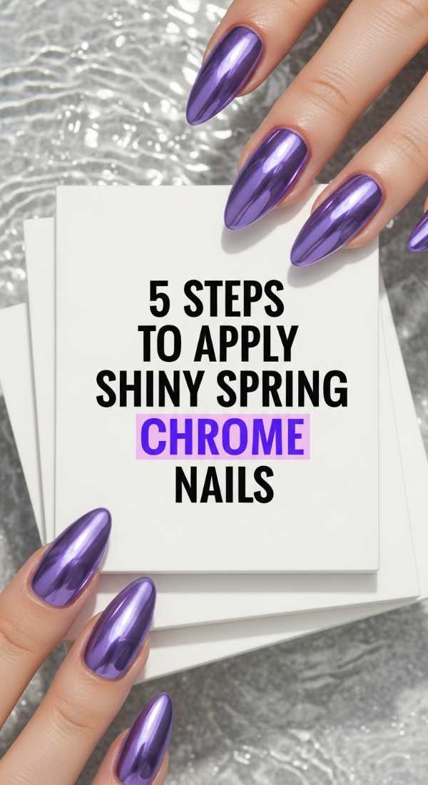 5 Steps To Apply Shiny Spring Chrome Nails 6a033a0e5d076