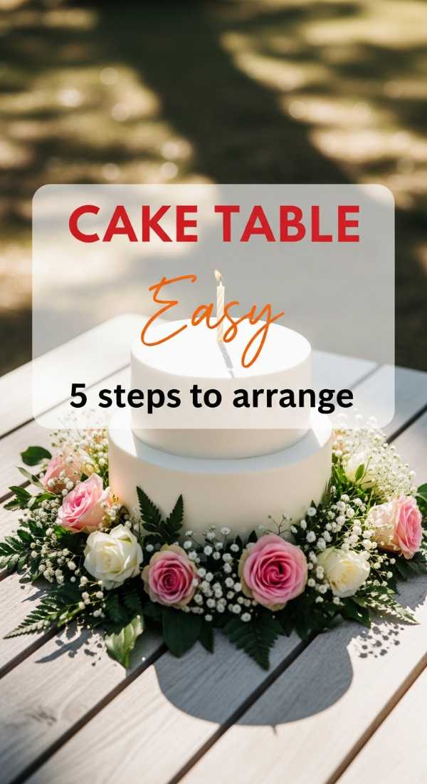 5 Steps To Arrange A Stunning Outdoor Cake Table 69f478eda22b4