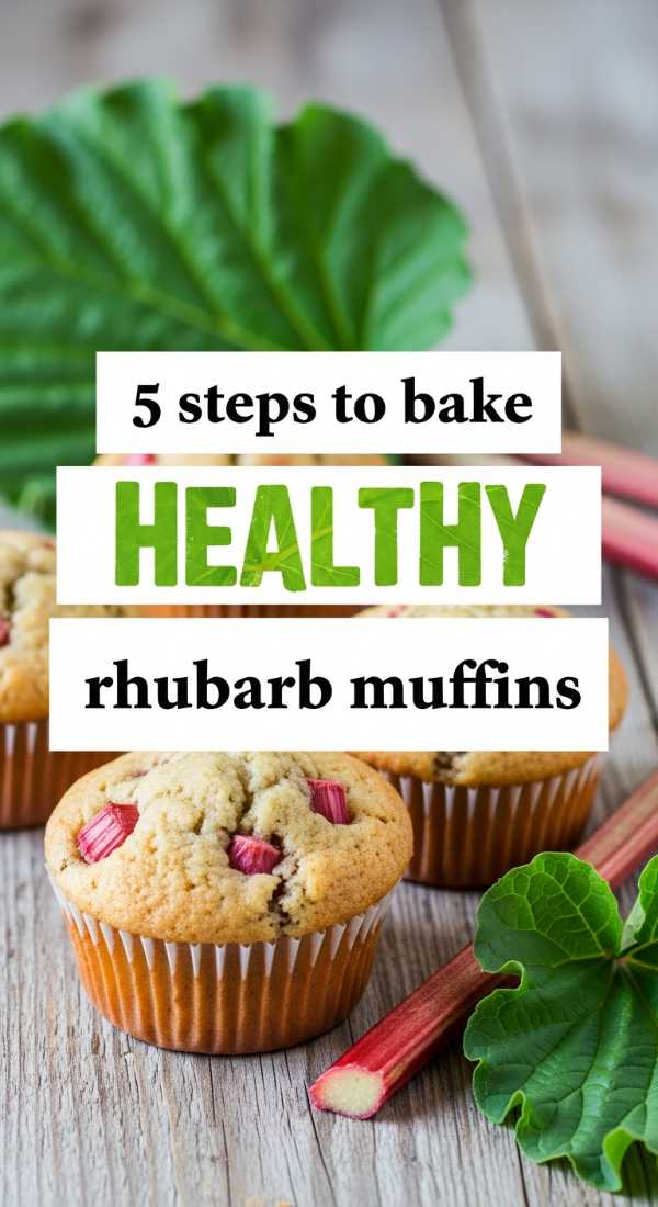 5 Steps To Bake Healthy Rhubarb Muffins 69fd8cb057bca