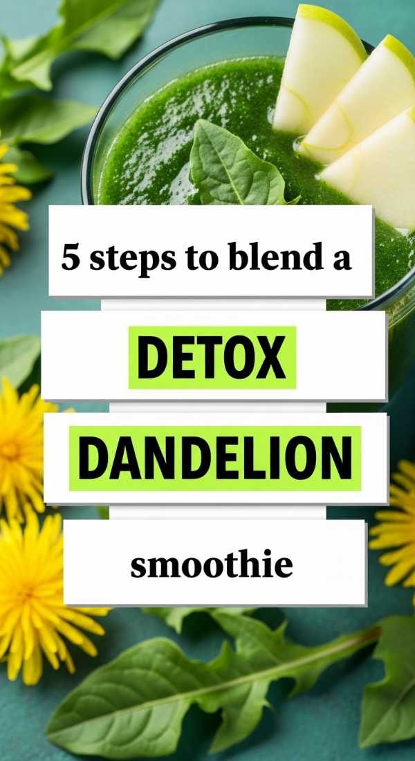5 Steps To Blend A Detox Dandelion Smoothie 69f6f4b43e2a8