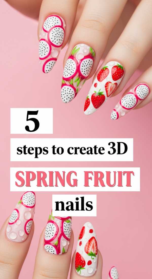 5 Steps To Create 3d Spring Fruit Nails 69ff594786d4b