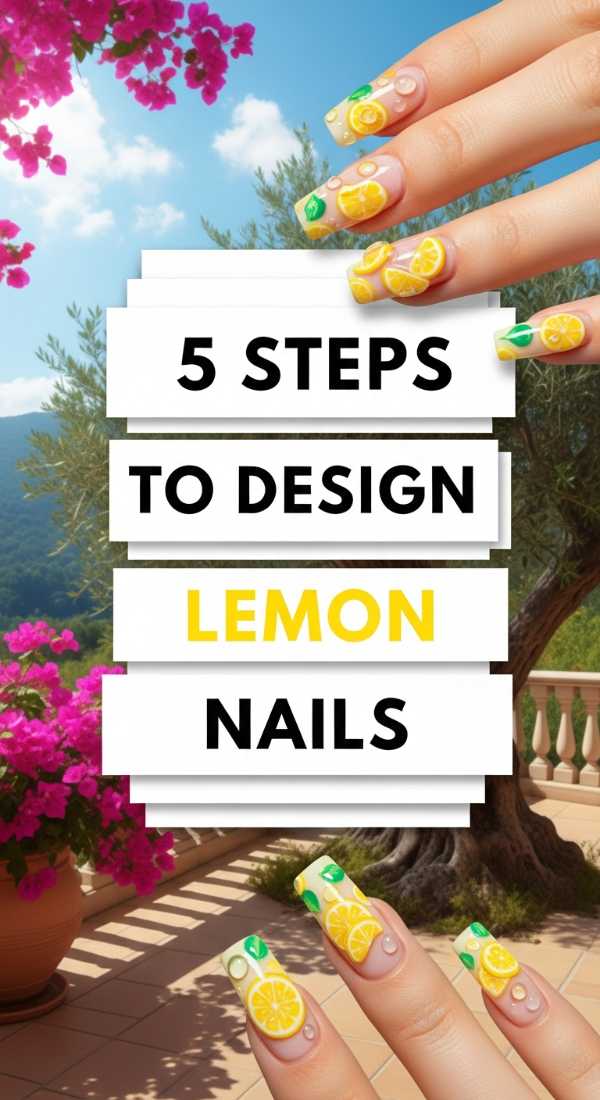 5 Steps To Design Lemon Nails 6a033133413e8