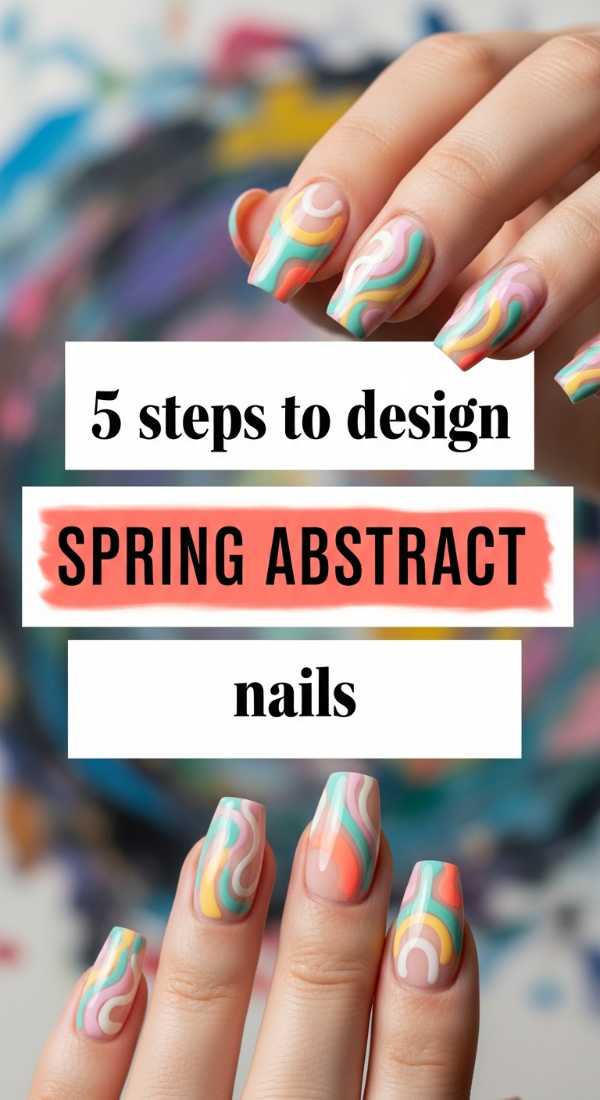 5 Steps To Design Spring Abstract Nails 69fb987984bce