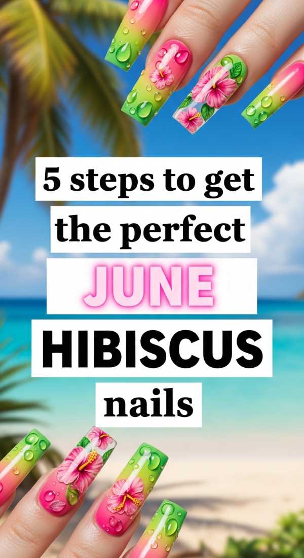 Bright, Bold, and Beautiful: Your 2024 Summer Nail Inspo 5 Steps To Get The Perfect June Hibiscus Nails 6a0f0d8b2f0aa