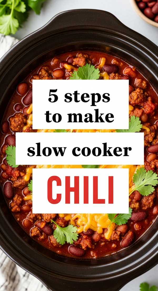5 Steps To Make Slow Cooker Chili 69f5accf31921