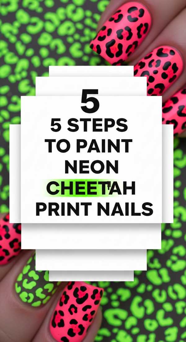 5 Steps To Paint Neon Cheetah Print Nails 6a05a539e5e24