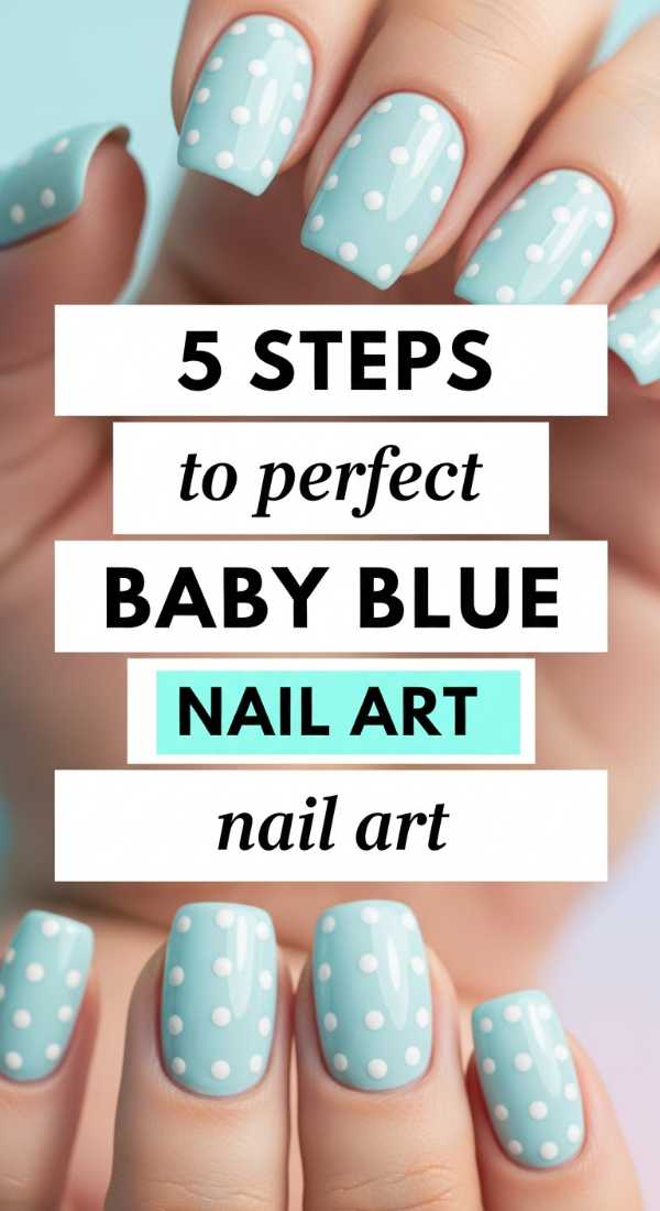 5 Steps To Perfect Baby Blue And White Nail Art 69f4c32978ab8