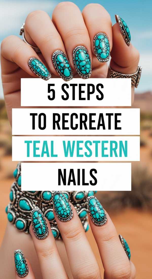 5 Steps To Recreate Teal Western Nails 6a059cccc05af