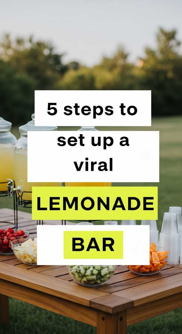 5 Steps To Set Up A Viral Lemonade Bar 6a06e702c134e