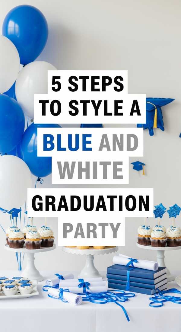 5 Steps To Style A Blue And White Graduation Party 69fb14142b29b