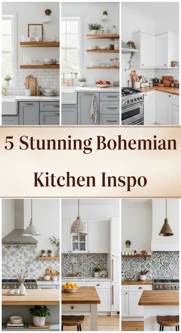 Chic & Free: Master the Modern Boho Aesthetic 5 Stunning Bohemian Kitchen Inspo 6a0ea308adc05