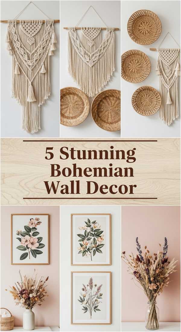 From Desert Dreams to City Living: Mastering the Modern Organic Look 5 Stunning Bohemian Wall Decor 6a0ea7e5bb264