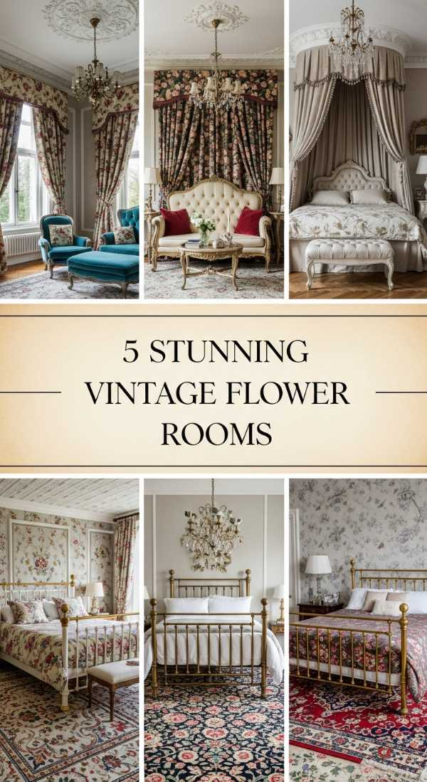 5 Stunning Vintage Flower Rooms 69f48f3b41217