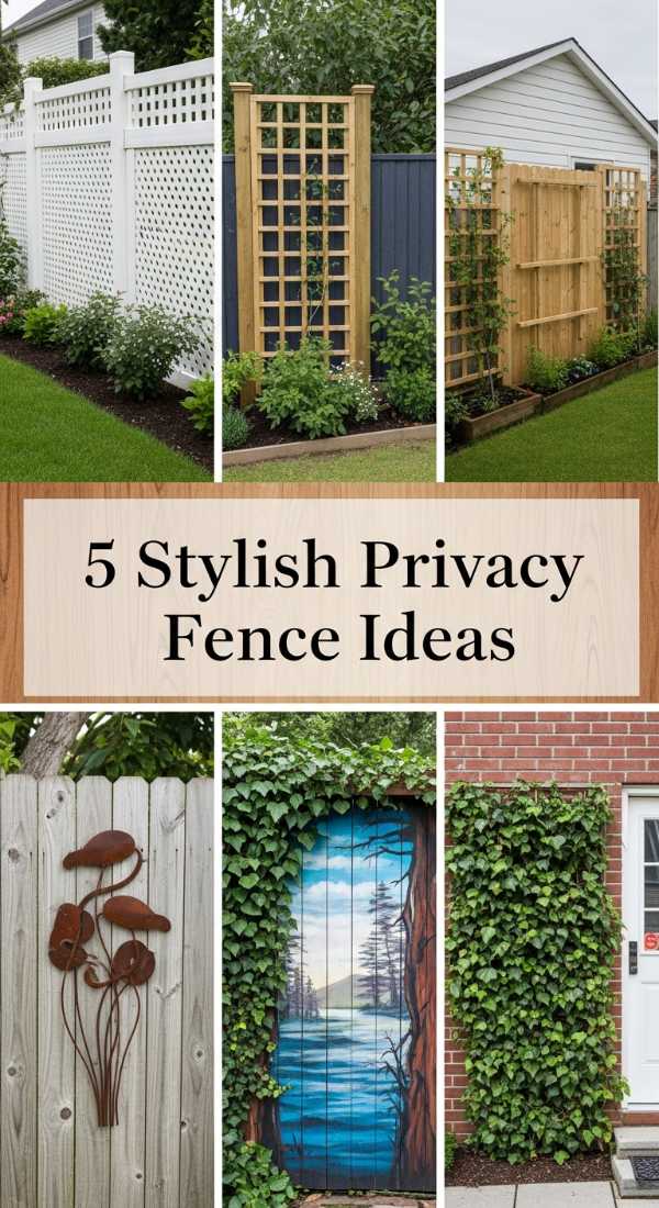 5 Stylish Privacy Fence Ideas 6a04c961af931