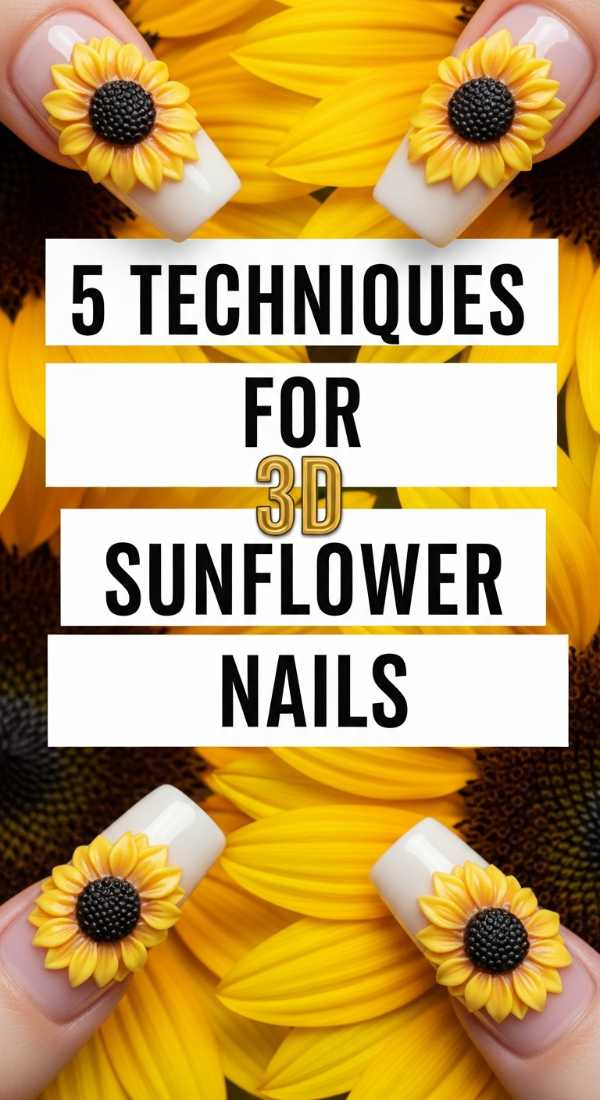 5 Techniques For 3d Sunflower Nails 69f5e2b504118