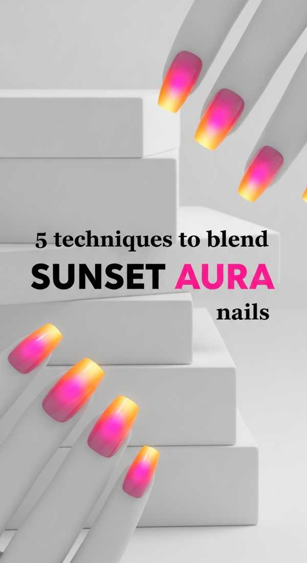 5 Techniques To Blend Sunset Aura Nails 6a0595bb0d35c