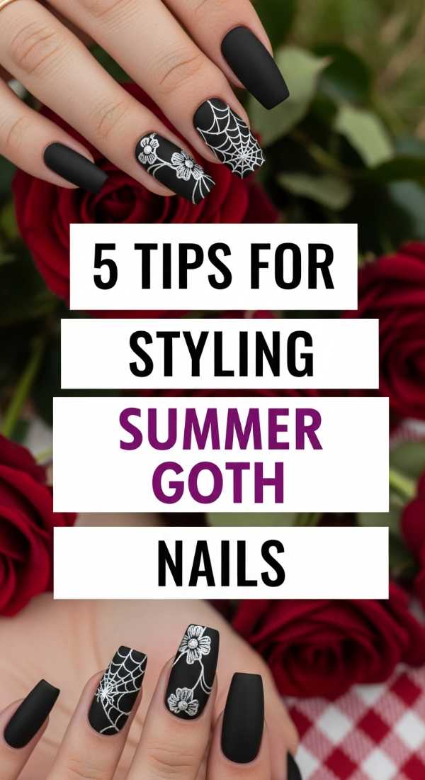 From Caps to Cocktails: 2026's Hottest Summer & Grad Nails 5 Tips For Styling Summer Goth Nails 6a0597c295023