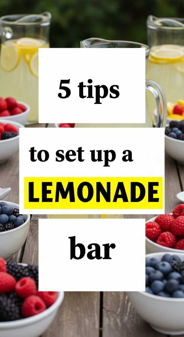 5 Tips To Set Up A Lemonade Bar 6a06c3900e363