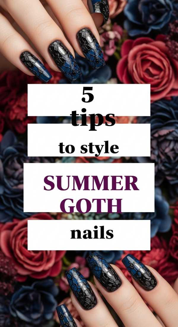5 Tips To Style Summer Goth Nails 6a059b54820e8