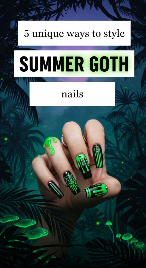 5 Unique Ways To Style Summer Goth Nails 6a059f9e1a105