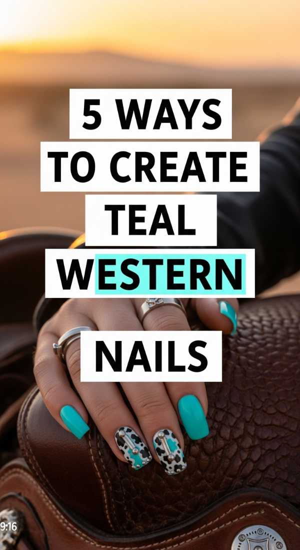 5 Ways To Create Teal Western Nails 6a05a14cdee77