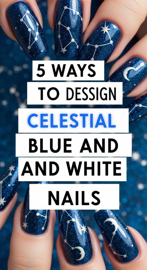 5 Ways To Design Celestial Blue And White Nails 69fc7f6976542