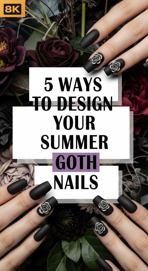 The Mani Manifesto: Your 2026 Ultimate Guide to Nail Shapes, Colors, and Care 5 Ways To Design Your Summer Goth Nails 6a05a1340f119