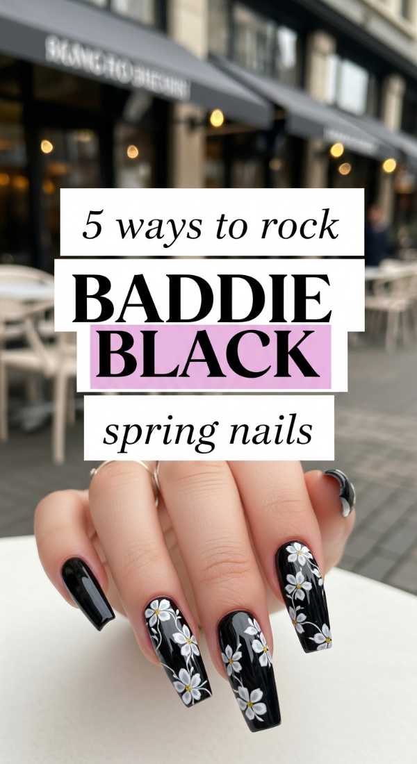 5 Ways To Rock Baddie Black Spring Nails 69fb987ed99b5
