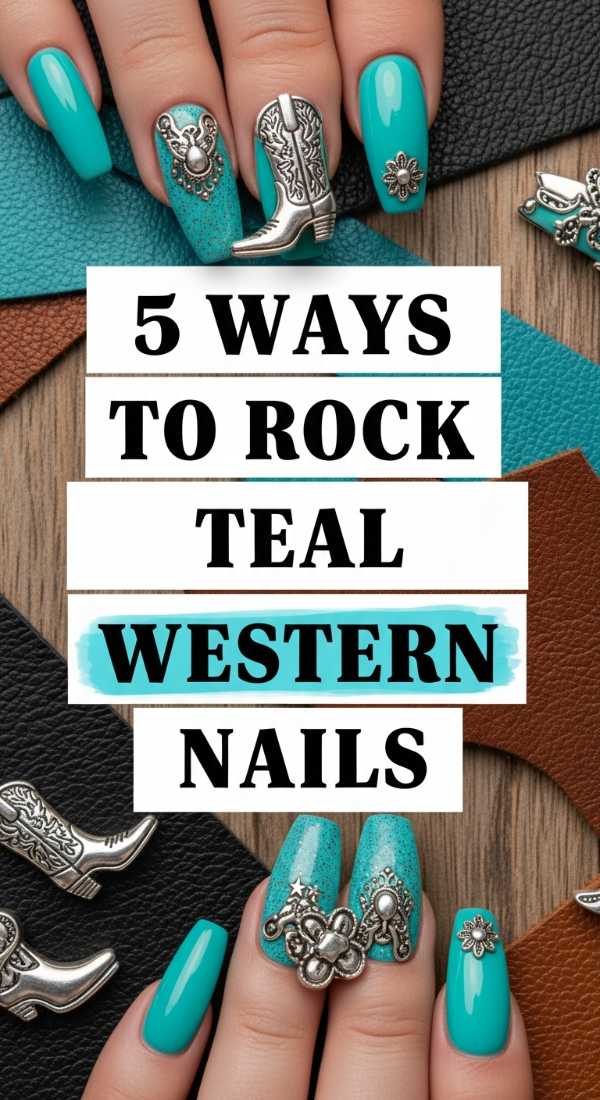 5 Ways To Rock Teal Western Nails 6a059f9695db2