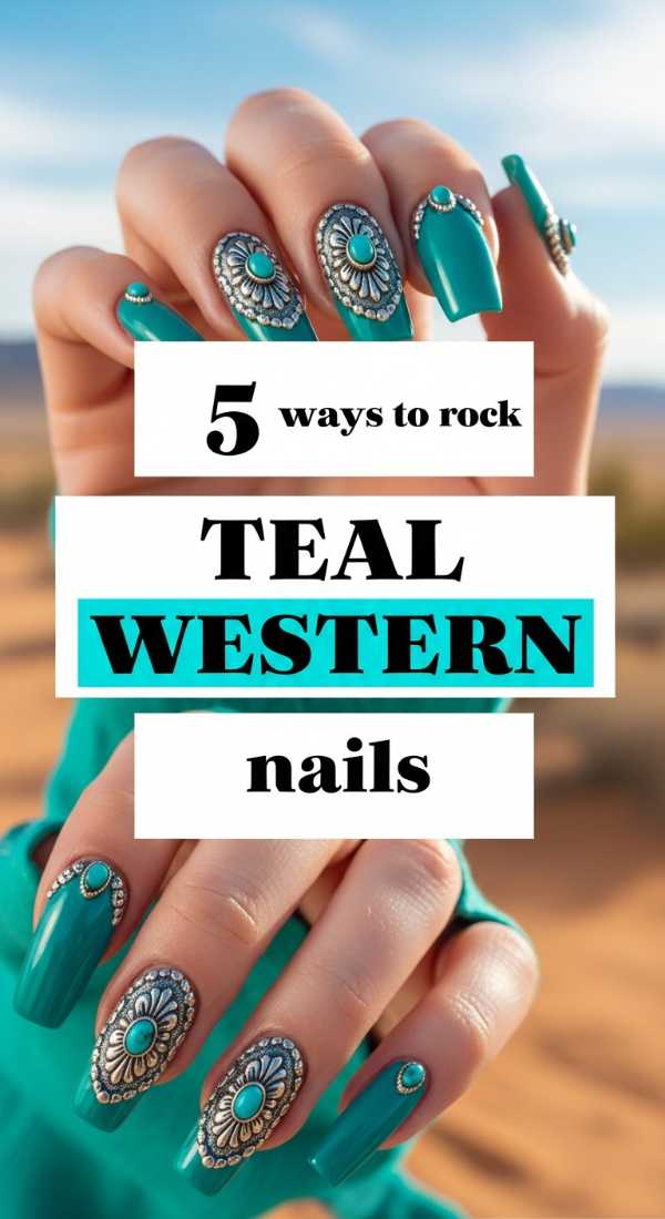 5 Ways To Rock Teal Western Nails 6a05a5229997a