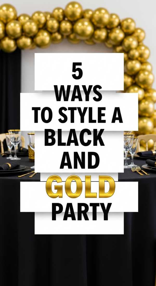 Stress-Free Celebration: DIY Hacks for Your Best Summer & Grad Party Ever 5 Ways To Style A Black And Gold Grad Party 6a0deee9bbb94