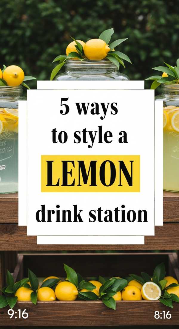 5 Ways To Style A Lemon Drink Station 69fb140be454f