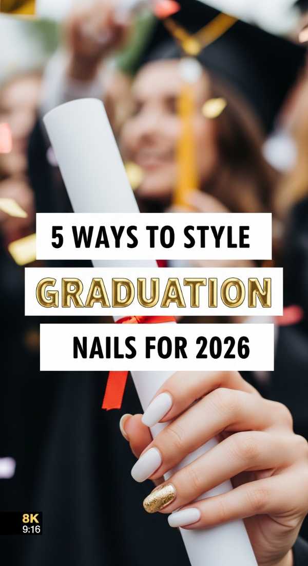 Nail Art of the Future: Your Complete 2026 Seasonal Tutorial Guide 5 Ways To Style Graduation Nails For 2026 6a0595d736b83
