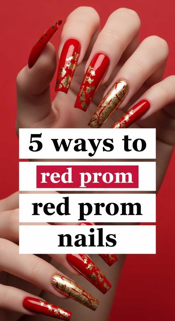 5 Ways To Style Red Prom Nails 6a03310ee2651