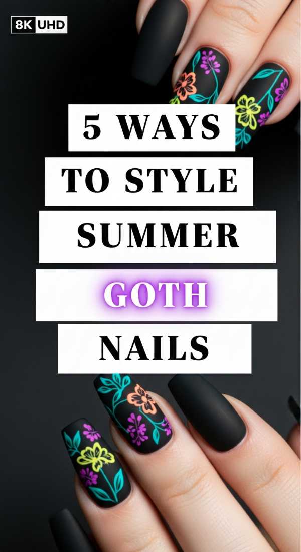 5 Ways To Style Summer Goth Nails 6a05a5385e6ee
