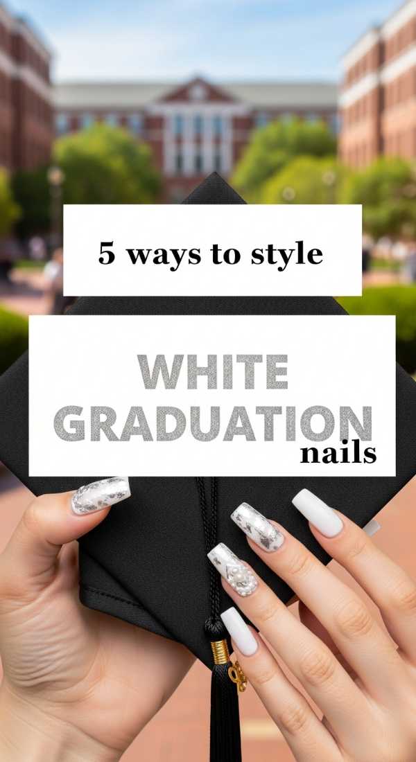 5 Ways To Style White Graduation Nails 6a031a18062b5