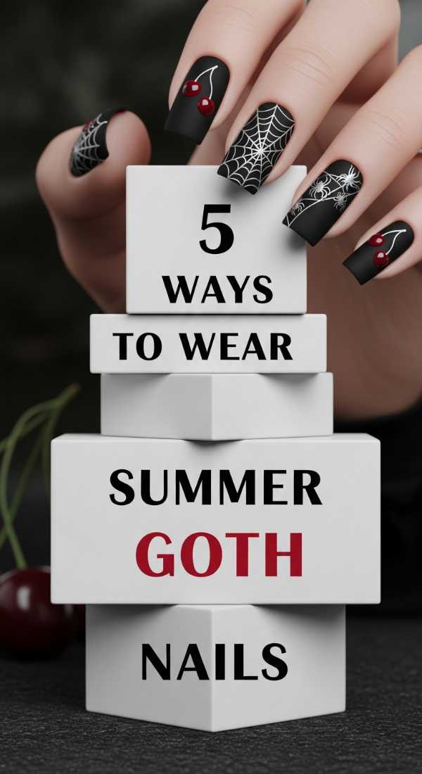 5 Ways To Wear Summer Goth Nails 6a059fa6cf11d
