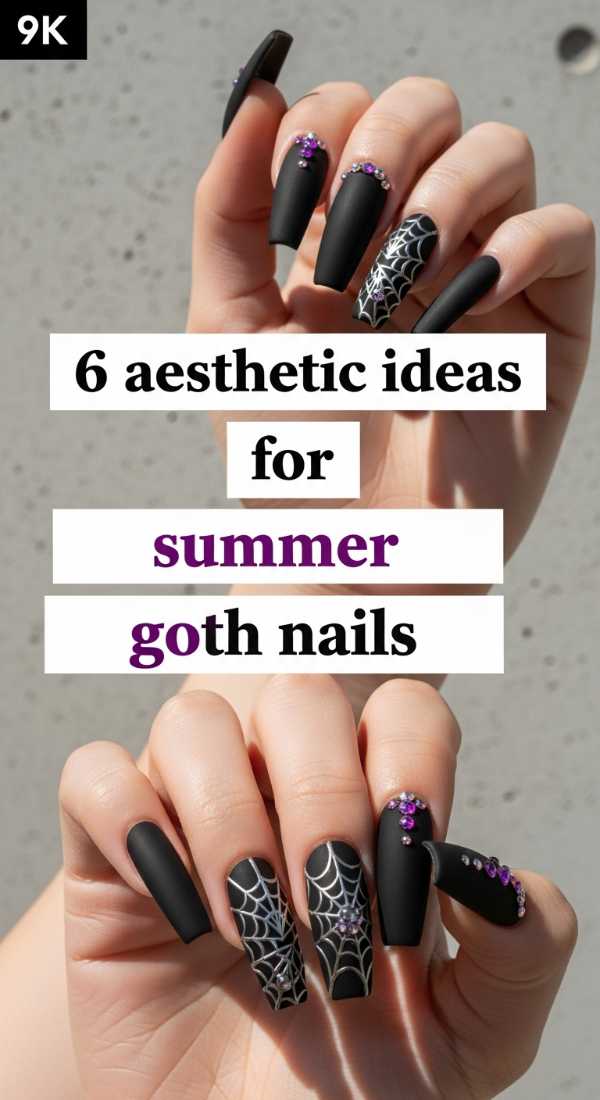 6 Aesthetic Ideas For Summer Goth Nails 6a05a52d404d0